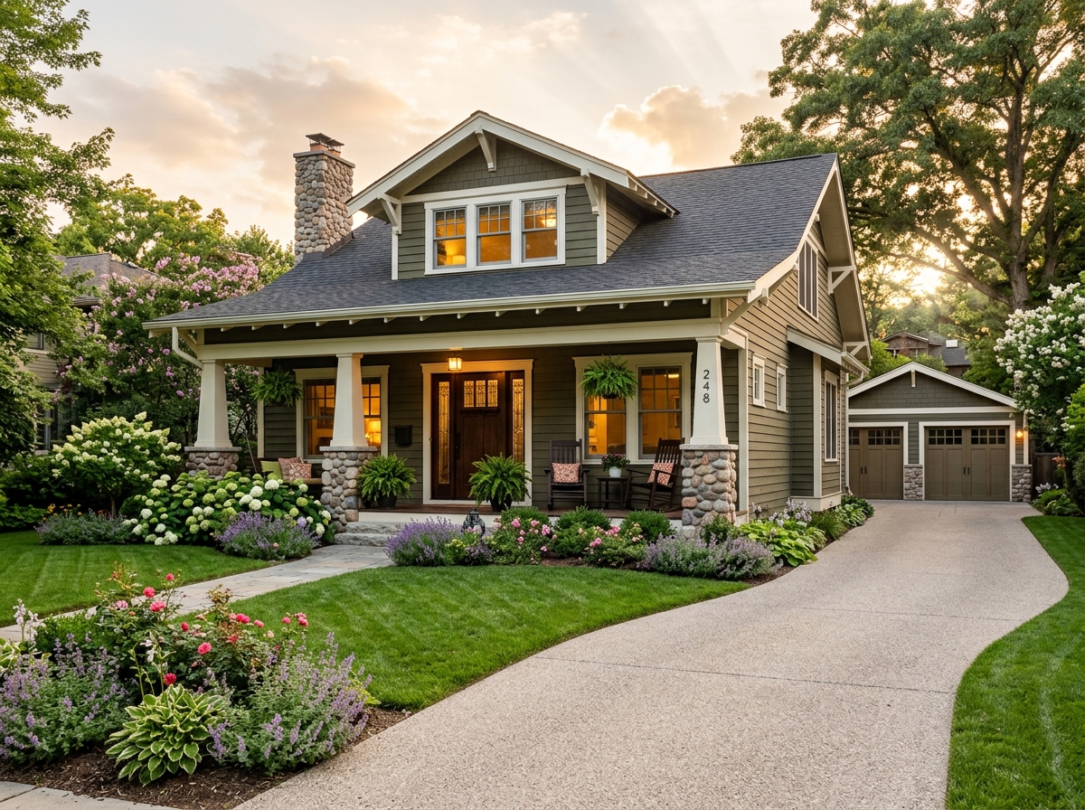 Welcoming craftsman style residential property representing a simple and straightforward sale